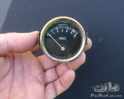 52 mm Oil pressure Gauge with Black Dial .