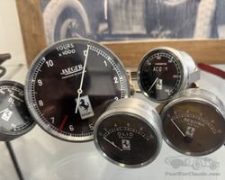Original Ferrari Works 166MM Gauges with Jaeger Rev Counter with complete set of gauges.